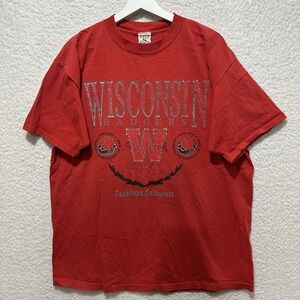 VTG NCAA Wisconsin Football Vintage 1994 Rose Bowl Red T-Shirt Size L USA Made